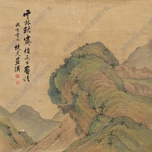 藍(lán)瑛國(guó)畫(huà) 云林秋霽 (2) 高清大圖下載