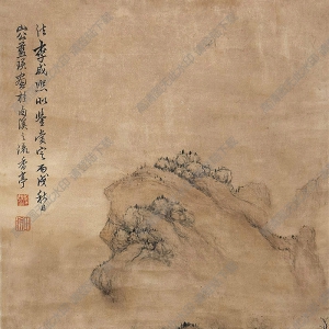 藍(lán)瑛國(guó)畫(huà) 云樹(shù)流泉圖 高清大圖下載