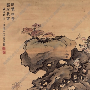 藍(lán)瑛國(guó)畫(huà) 芝蘐圖 高清大圖下載