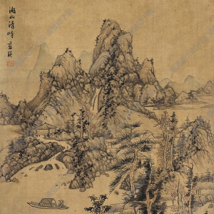 藍(lán)瑛作品 湖山清峙 高清大圖下載