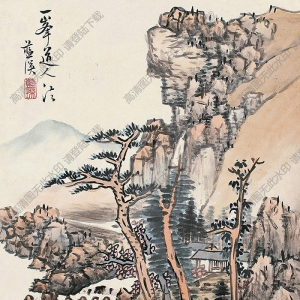 藍瑛作品 山居圖 高清大圖下載