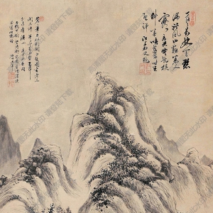 王翚國(guó)畫(huà) 云壑溪橋 高清大圖下載