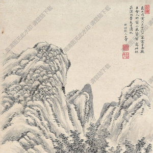 王翚國(guó)畫(huà) 竹亭小景 高清大圖下載