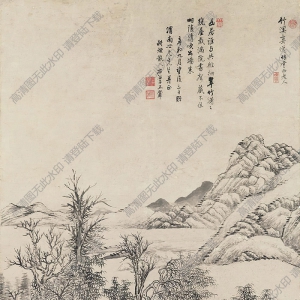 王翚國(guó)畫(huà) 竹溪真逸 高清大圖下載