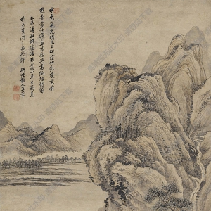 王翚作品 仿盧浩然嵩山草堂圖 高清大圖下載