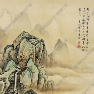 董邦達(dá)國(guó)畫(huà) 云山青翠 高清大圖下載