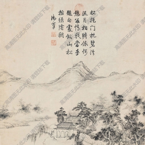 董邦達(dá)國(guó)畫(huà) 招提寺圖 高清大圖下載