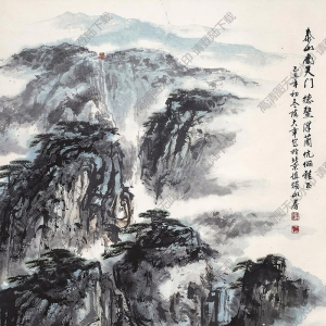 陳大章國(guó)畫(huà) 泰山南天門(mén) 高清大圖下載