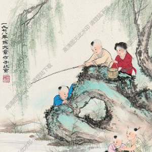 陳大章國(guó)畫(huà) 嬰戲圖 (2) 高清大圖下載