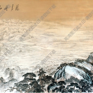 傅抱石關(guān)山月 江山如此多嬌 高清大圖下載