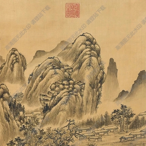 徐揚(yáng)作品 秋林幽寂圖 高清大圖下載