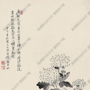 惲壽平國(guó)畫 菊花 高清大圖下載