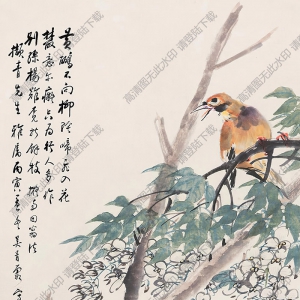 惲壽平國(guó)畫 擬惲壽平筆意花鳥 高清大圖下載