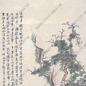 惲壽平國(guó)畫(huà) 三友圖 高清大圖下載