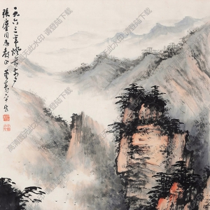 惲壽平國(guó)畫(huà) 山居圖 (2) 高清大圖下載