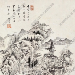 董其昌國(guó)畫 仿古山水 高清大圖下載