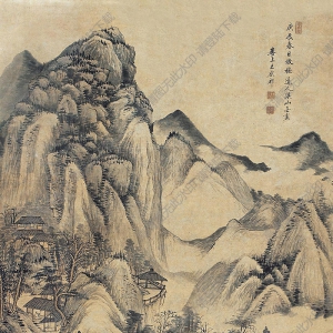 王原祁國(guó)畫 溪山無(wú)盡圖 高清大圖下載