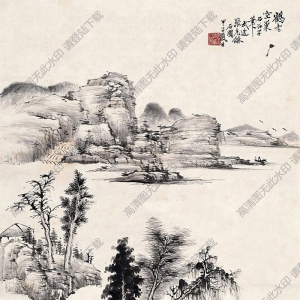 張石園國(guó)畫(huà) 山水 (4) 高清大圖下載