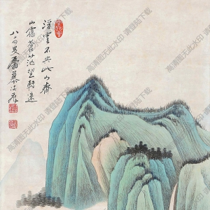 慕凌飛國(guó)畫(huà) 春山疊翠 高清大圖下載