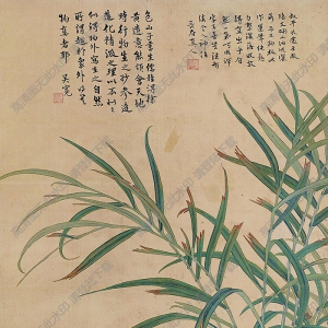 陸治作品 蘆草鴛鴦圖 高清大圖下載