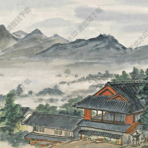 方君璧作品 日本風(fēng)景 高清大圖下載