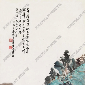 蕭俊賢國(guó)畫(huà) 陳慎庵詩(shī)意圖 高清大圖下載