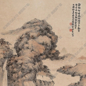 蕭俊賢國(guó)畫(huà) 仿石溪山水 高清大圖下載