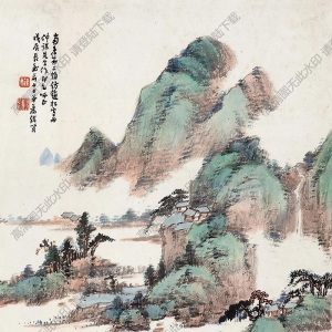 蕭俊賢國(guó)畫(huà) 浮巒暖翠 高清大圖下載