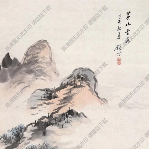 吳鏡汀國(guó)畫 黃山云海 高清大圖下載