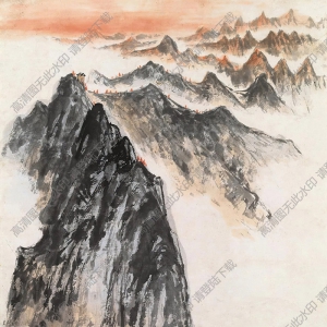 李瓊久國(guó)畫(huà) 婁山關(guān) 高清大圖下載