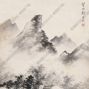 劉子久國(guó)畫 墨色山水 高清大圖下載