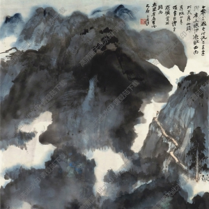 張大千國(guó)畫(huà)_高山訪友_十年去國(guó)吾何說(shuō)_高清圖片下載