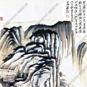 張大千_山水畫(huà)_山中宰相有仙骨_國(guó)畫(huà)高清大圖下載